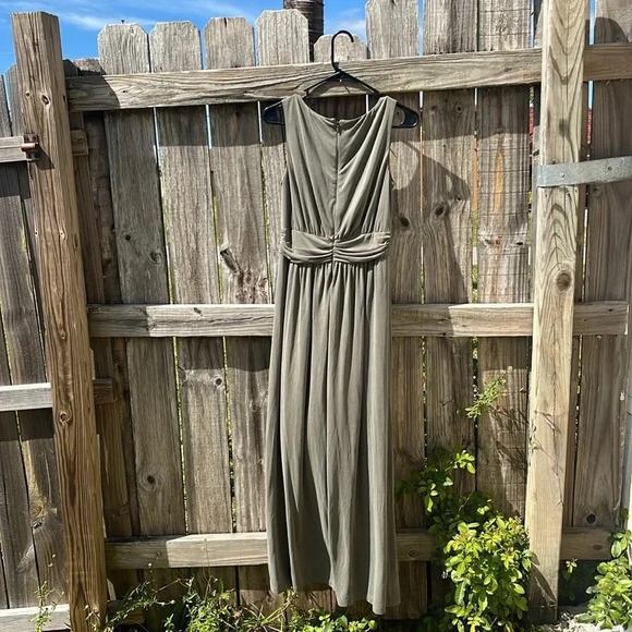 NWT green maxi dress versatile sleeveless soft flowy comfortable preppy dress xs - Picture 4 of 13